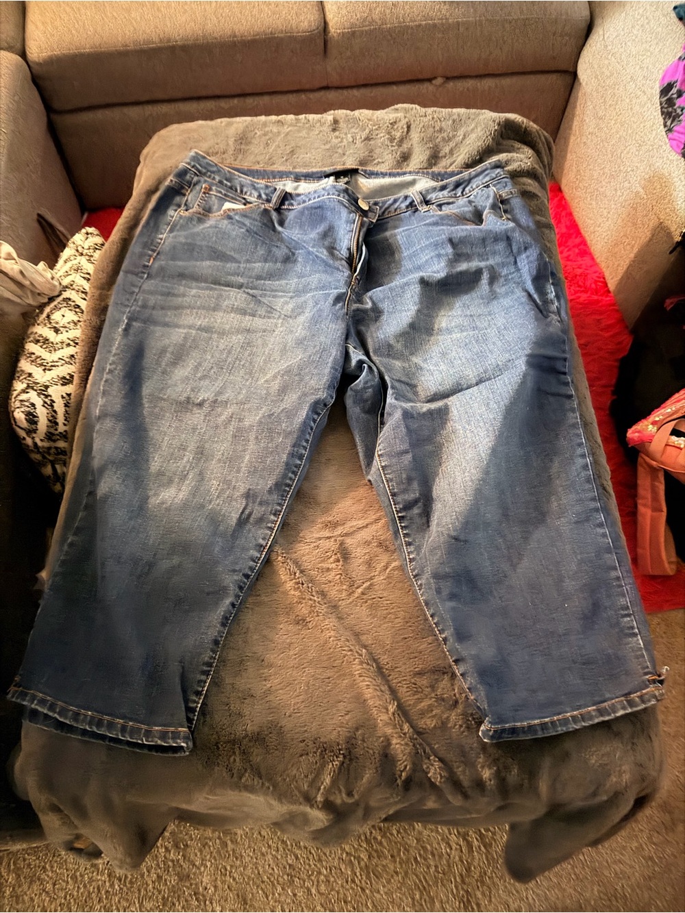 Lane Bryant Blue Cropped Denim Jeans
